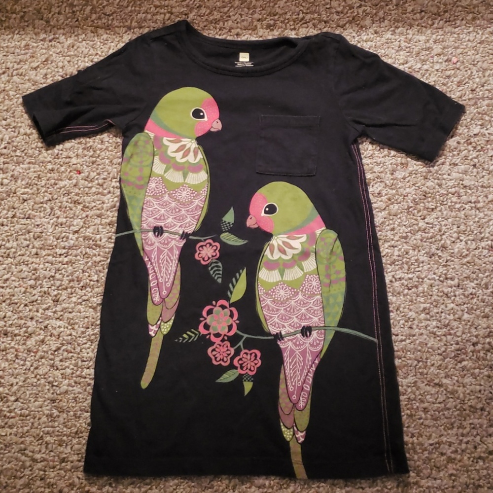 Tea Collection Parrot Dress VGUC SZ 5
